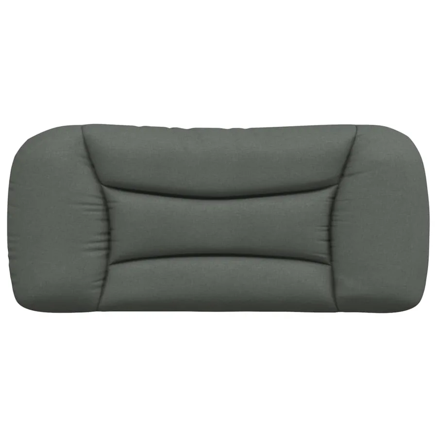Coussin de tête de lit Hvar gris foncé 80 cm tissu - 5