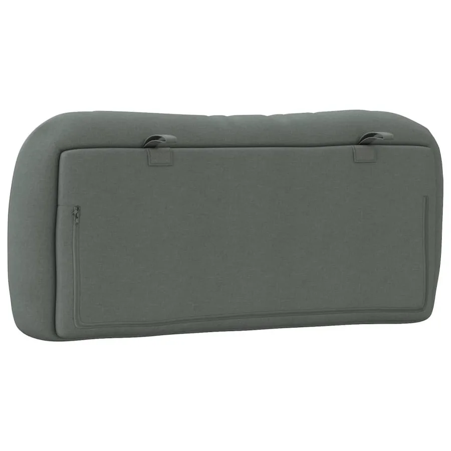 Coussin de tête de lit Hvar gris foncé 80 cm tissu - 7
