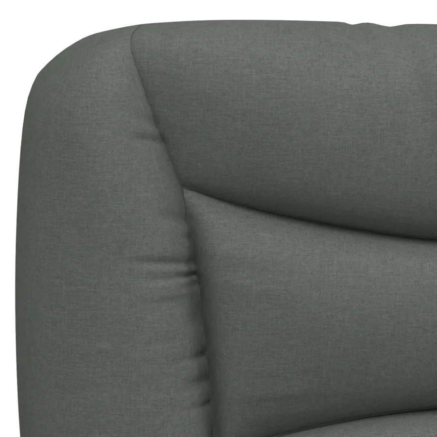Coussin de tête de lit Hvar gris foncé 80 cm tissu - 8