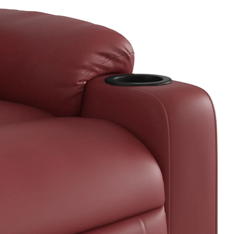 Fauteuil inclinable Rouge bordeaux Similicuir - 11