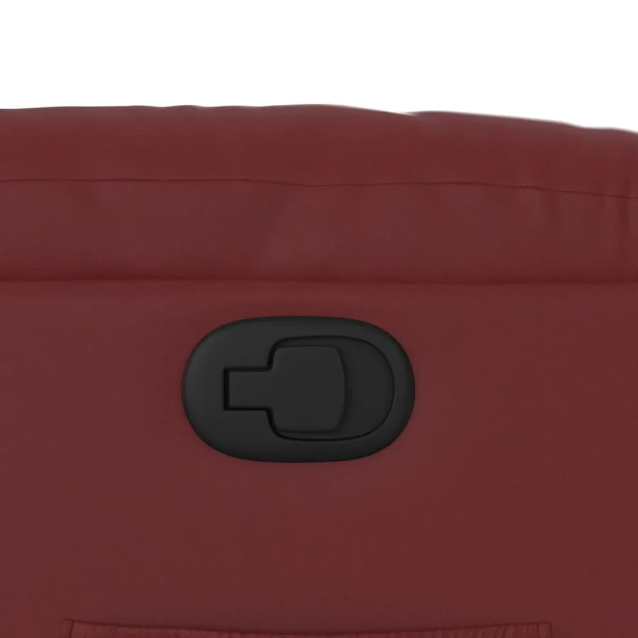 Fauteuil inclinable Rouge bordeaux Similicuir - 12