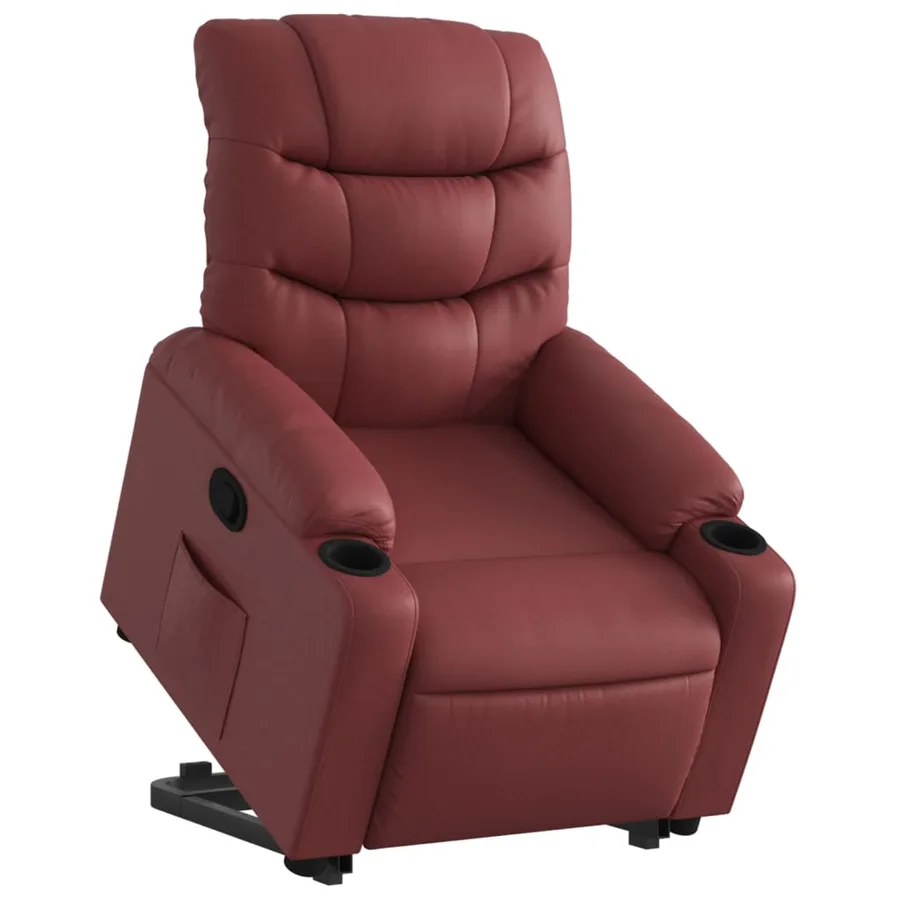 Fauteuil inclinable Rouge bordeaux Similicuir - 3