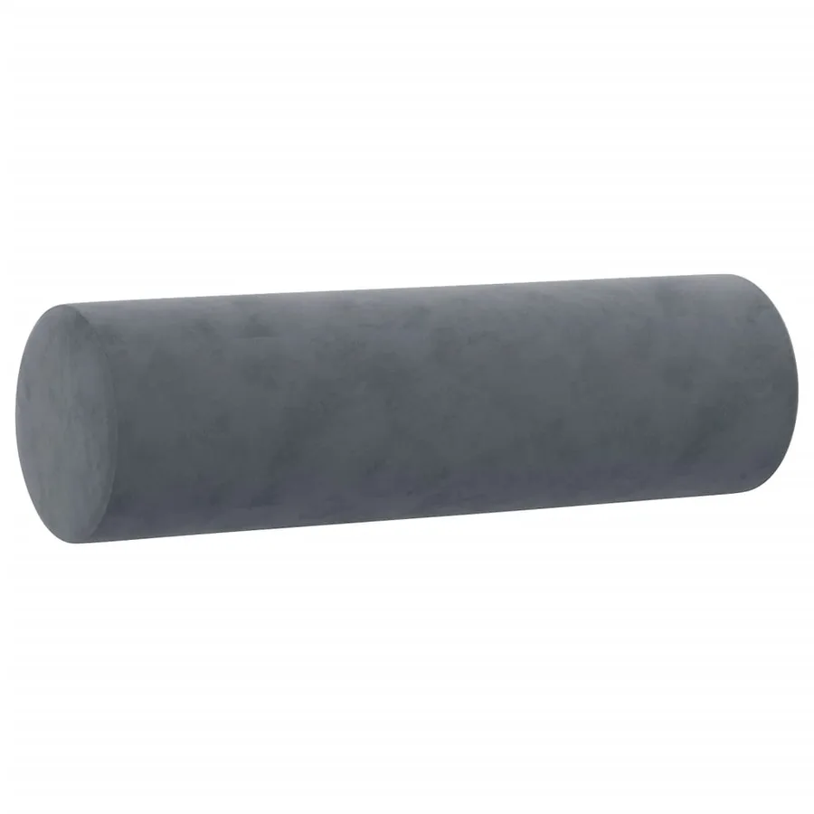 Canapé 2 places avec oreillers gris foncé 140 cm velours - 6