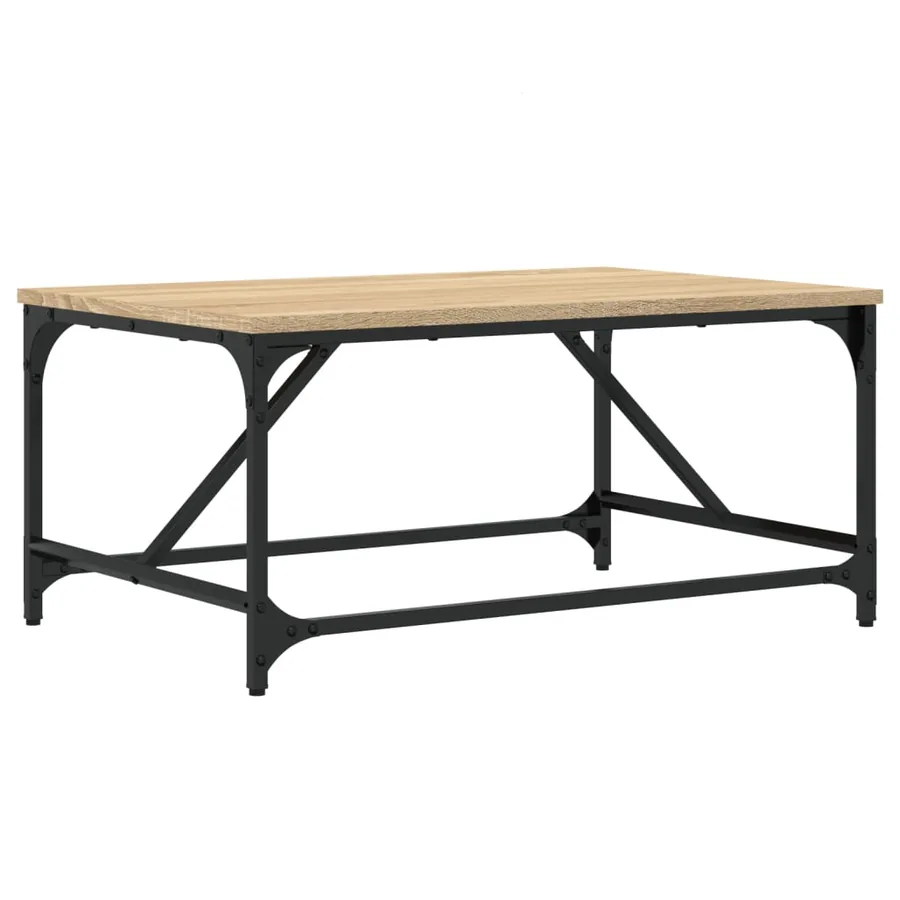Table basse chêne sonoma 75x50x35 cm bois d'ingénierie - 2