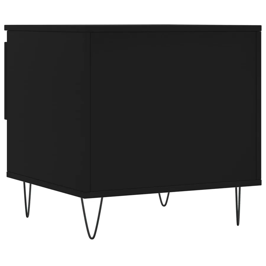 Table basse noir 50x46x50 cm bois d’ingénierie - 8