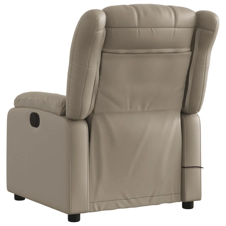 Fauteuil de massage inclinable électrique cappuccino similicuir - 5