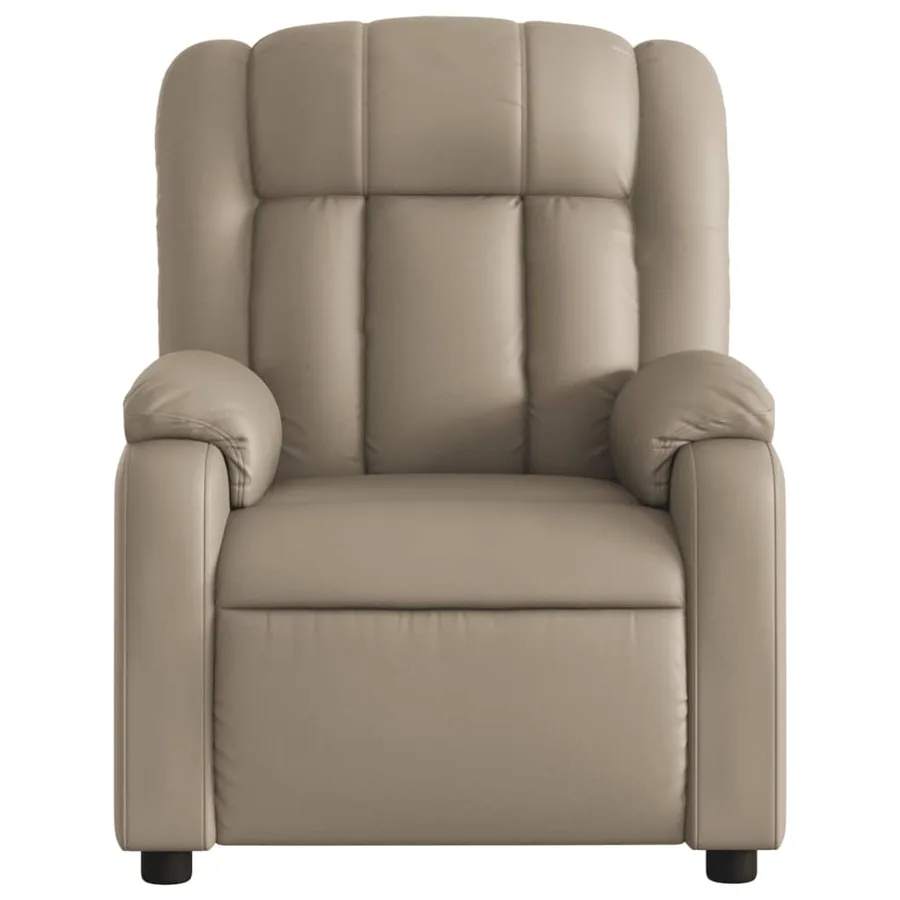 Fauteuil de massage inclinable électrique cappuccino similicuir - 9