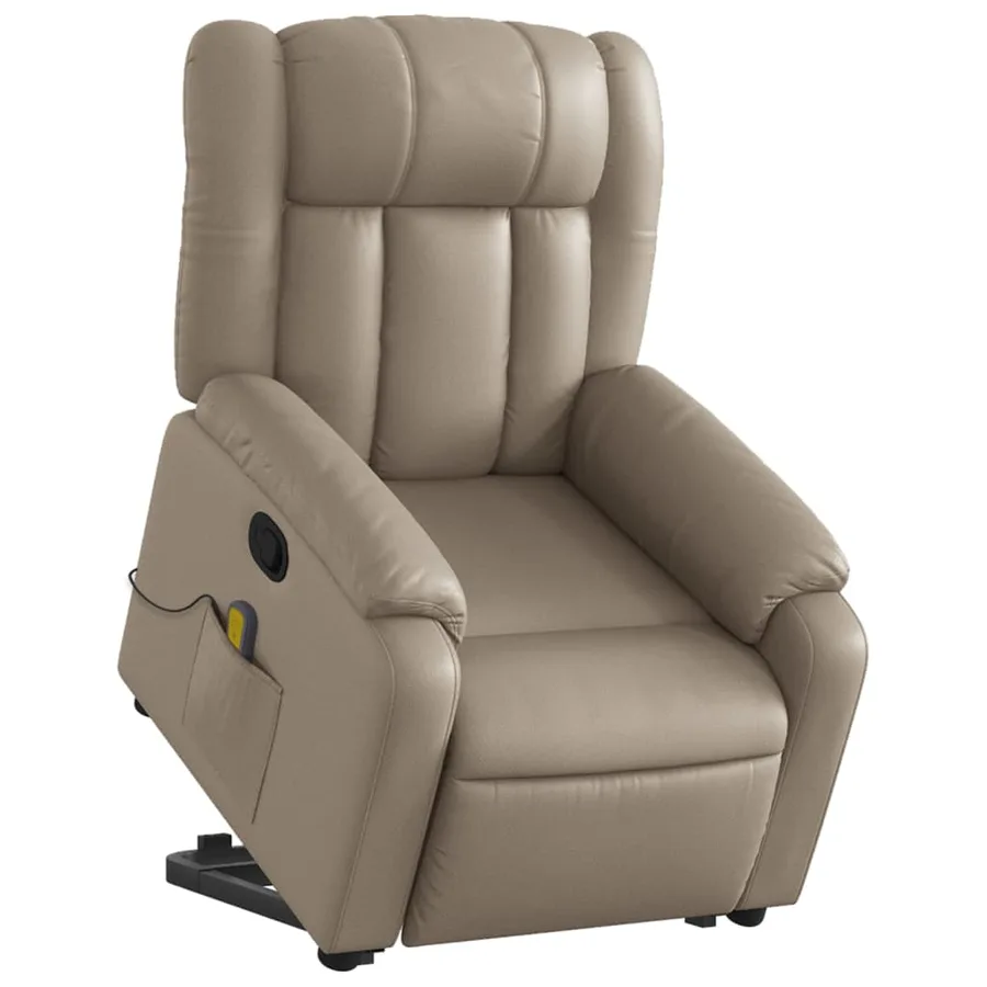 Fauteuil inclinable de massage Cappuccino Similicuir - 3