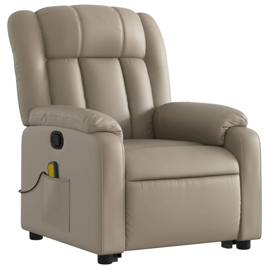 Fauteuil inclinable de massage Cappuccino Similicuir - 4