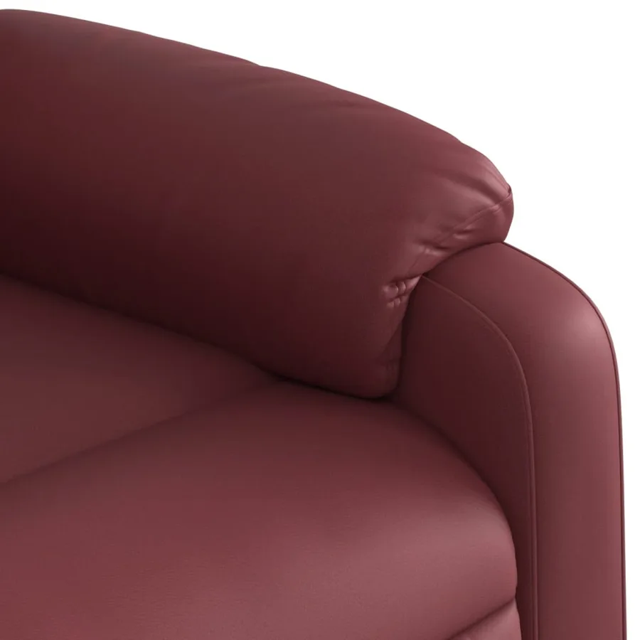 Fauteuil inclinable de massage Rouge bordeaux Similicuir - 11