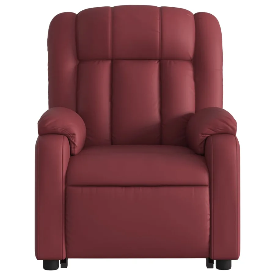 Fauteuil inclinable de massage Rouge bordeaux Similicuir - 9