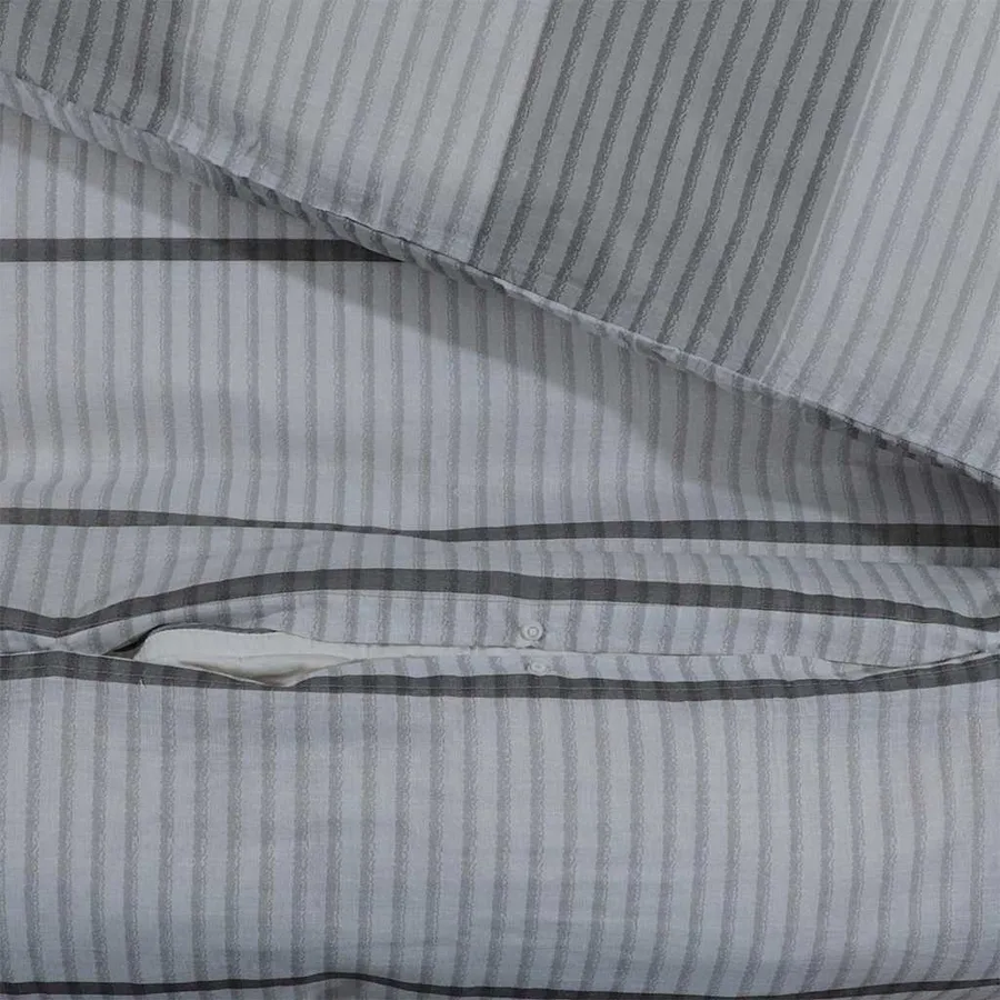 Ensemble de housse de couette Gris 200x220 cm Coton - 4