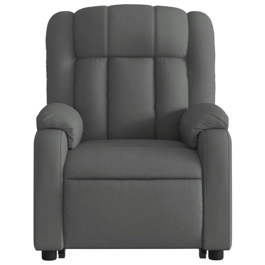Fauteuil inclinable de massage électrique Gris foncé Tissu - 9