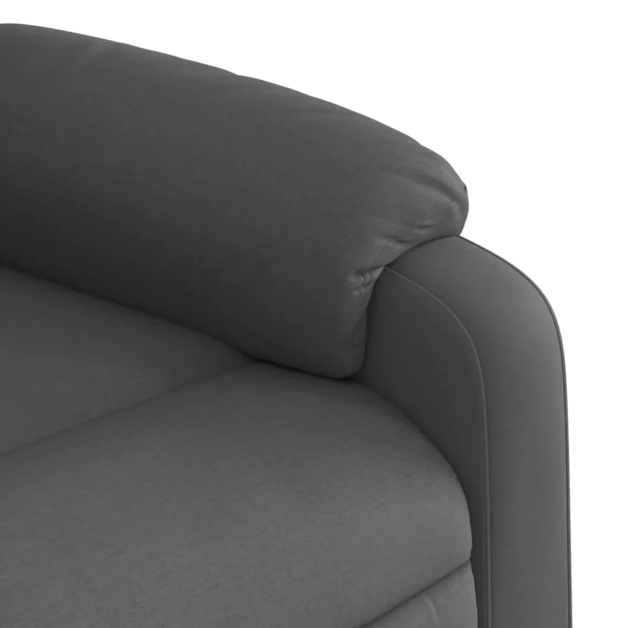 Fauteuil inclinable de massage électrique gris foncé tissu - 11