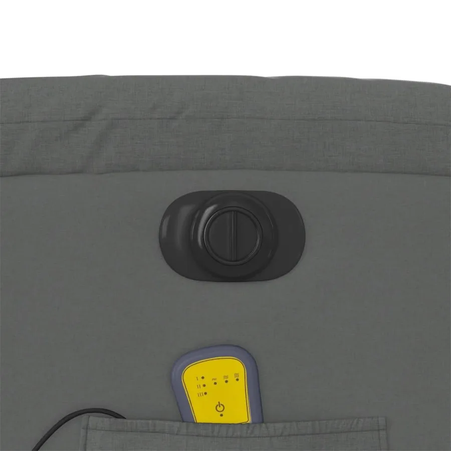 Fauteuil inclinable de massage électrique gris foncé tissu - 12