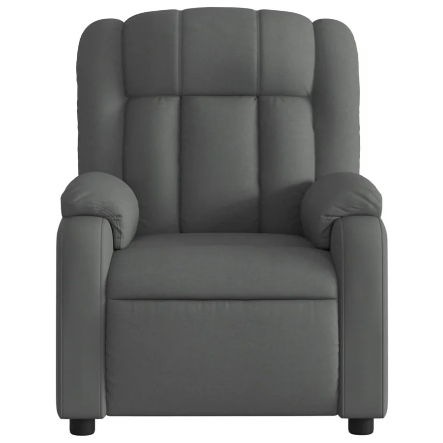 Fauteuil inclinable de massage électrique gris foncé tissu - 9