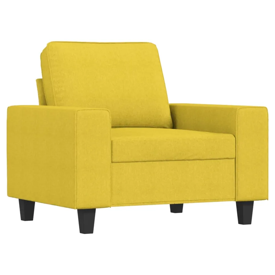Ensemble de canapés 3 pcs jaune clair tissu - 3
