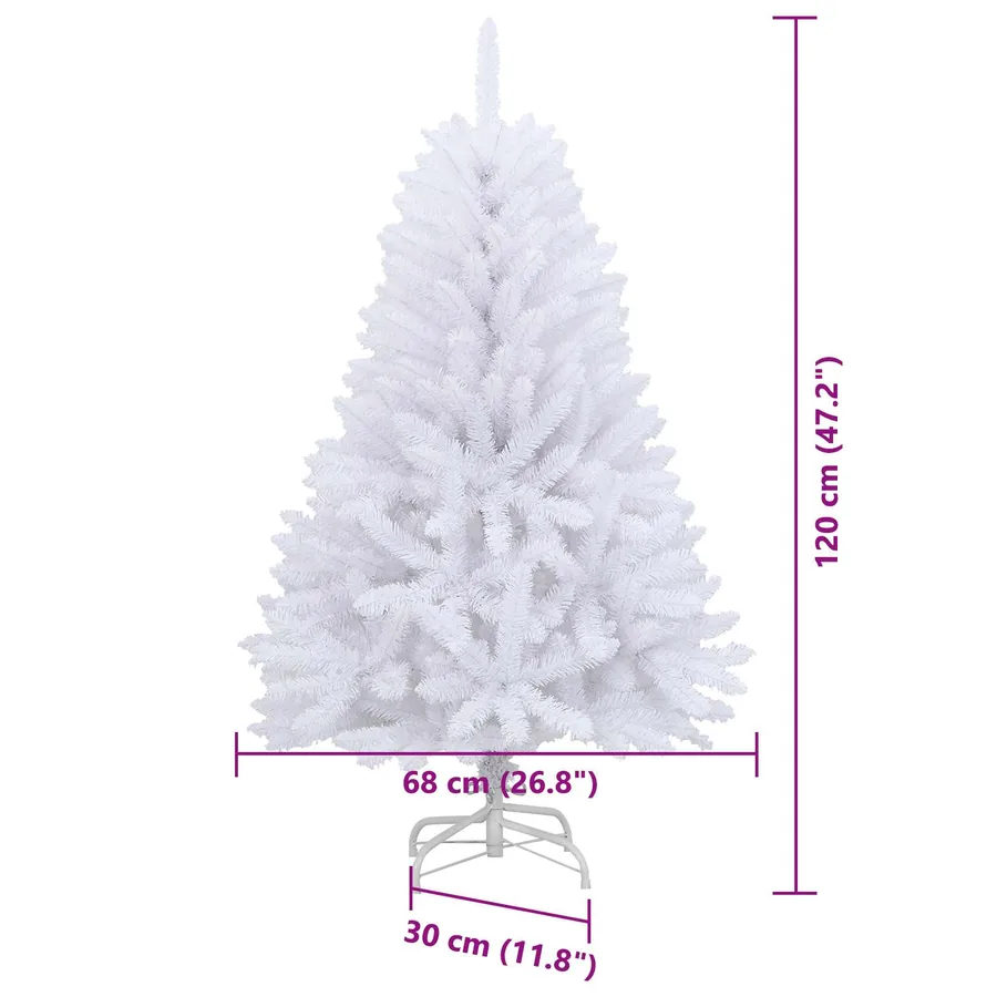 Sapin de Noël artificiel Blanc 68 x 68 x 120 cm PVC et métal - 16