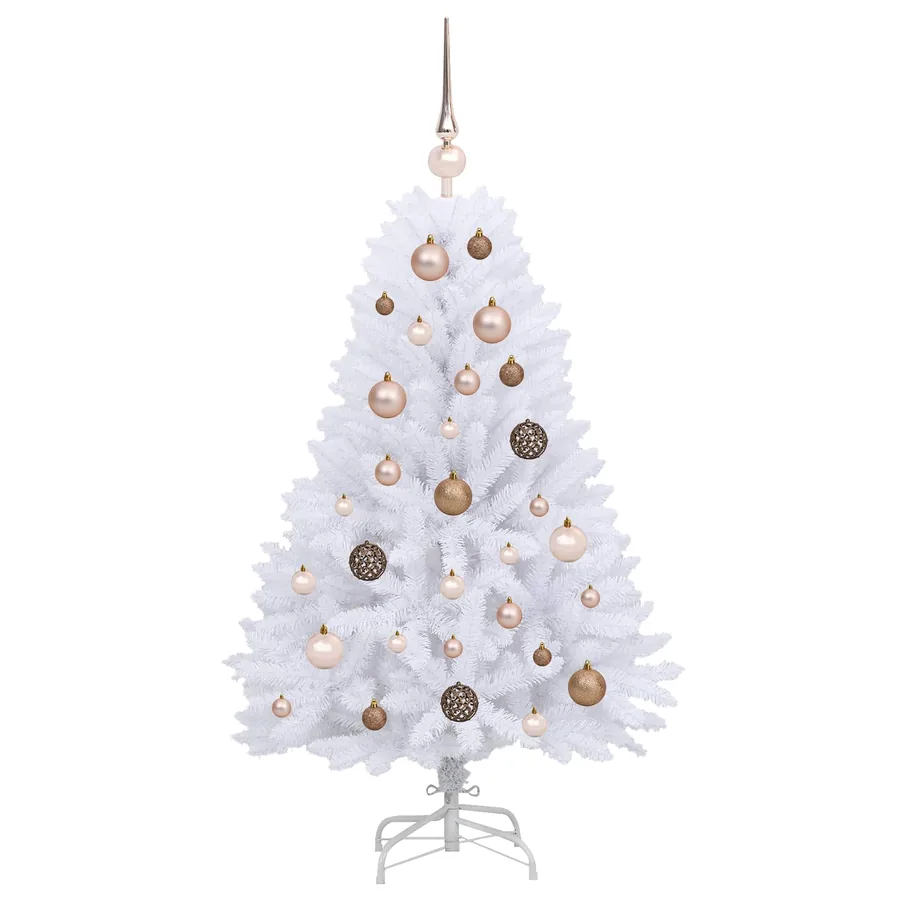 Sapin de Noël artificiel Blanc 68 x 68 x 120 cm PVC et métal - 4