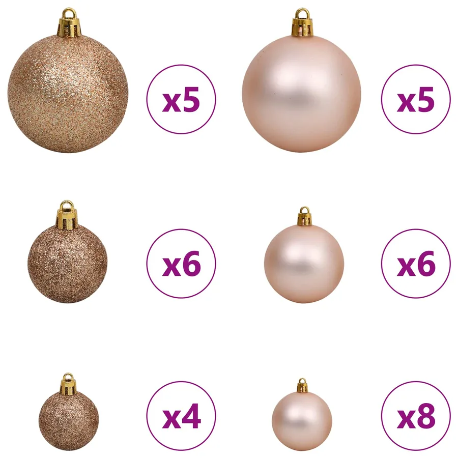 Sapin de Noël artificiel Blanc 68 x 68 x 120 cm PVC et métal - 7