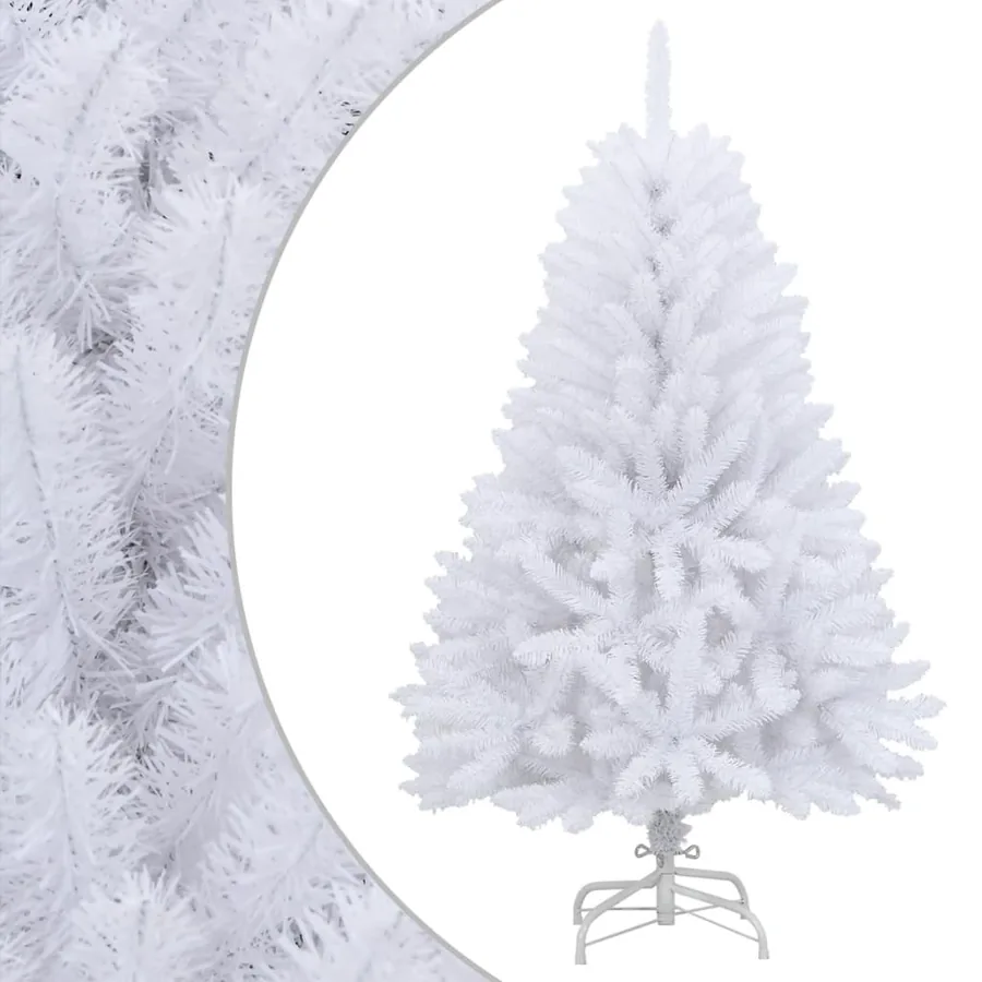 Sapin de Noël artificiel à charnières avec support blanc 120 cm