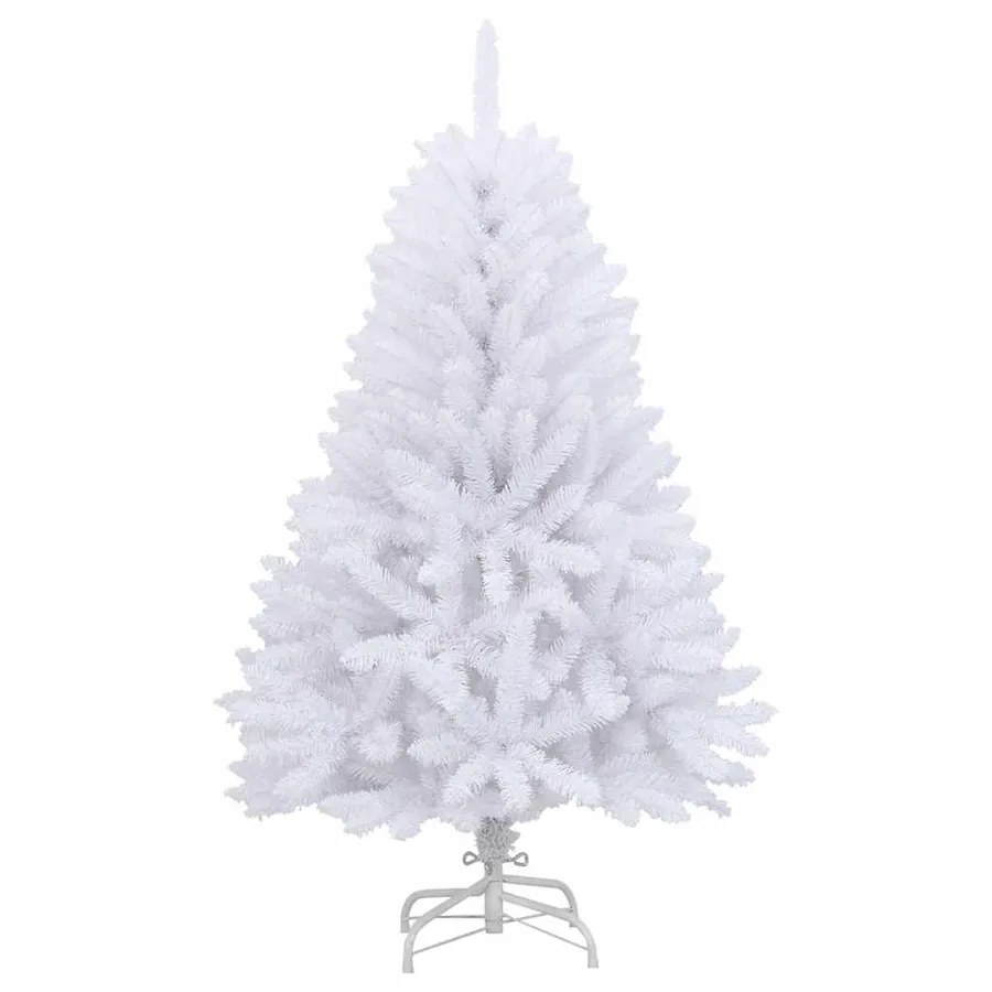 Sapin de Noël artificiel à charnières avec support blanc 120 cm - 2
