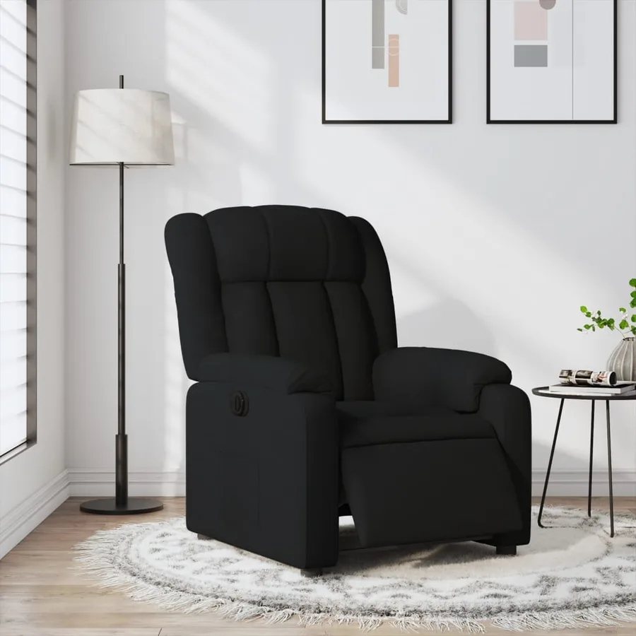 Fauteuil inclinable électrique Noir Tissu - 15