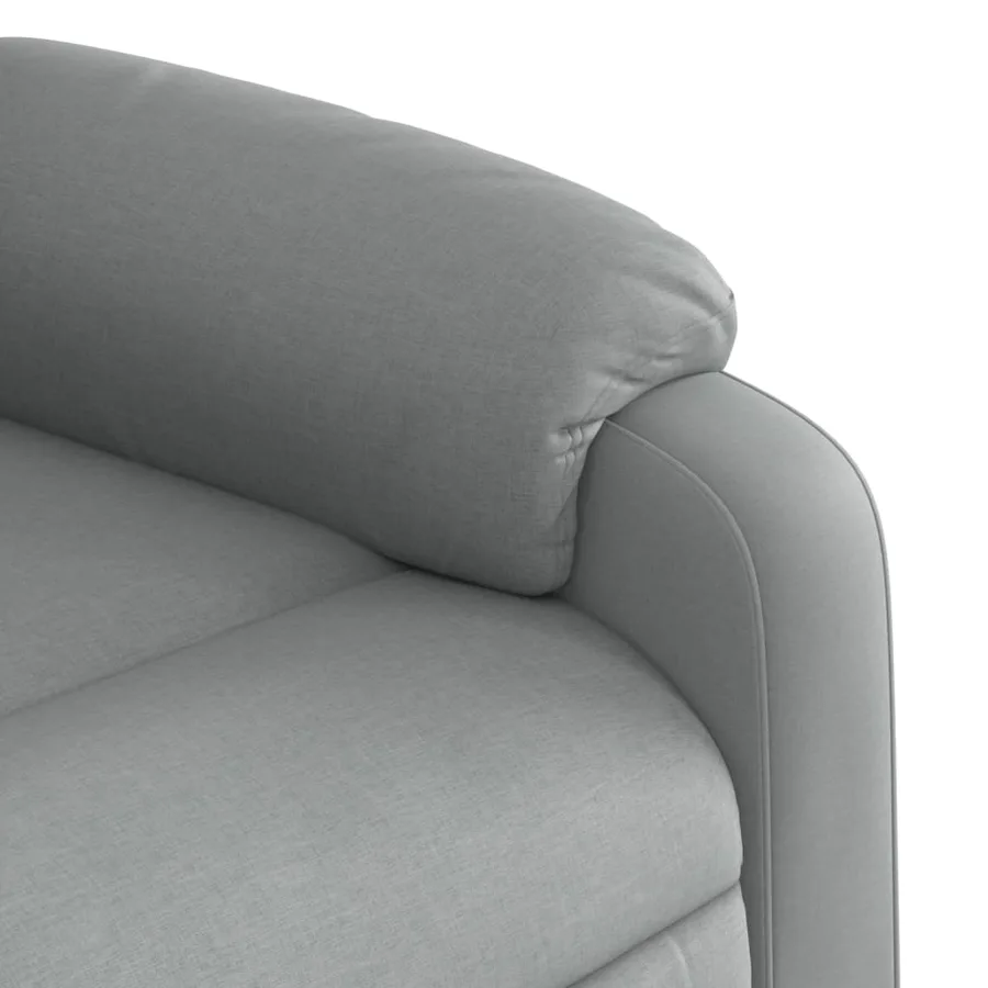 Fauteuil inclinable en tissu gris clair - 8