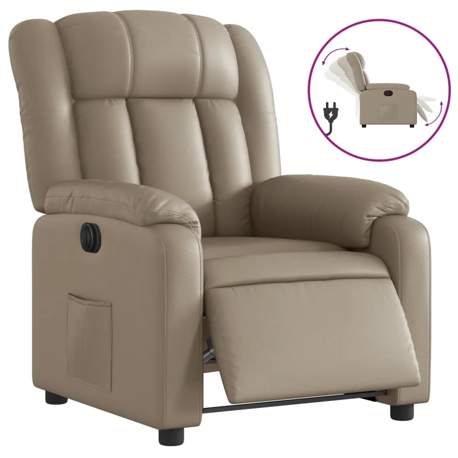 Fauteuil inclinable électrique Cappuccino Similicuir - 2