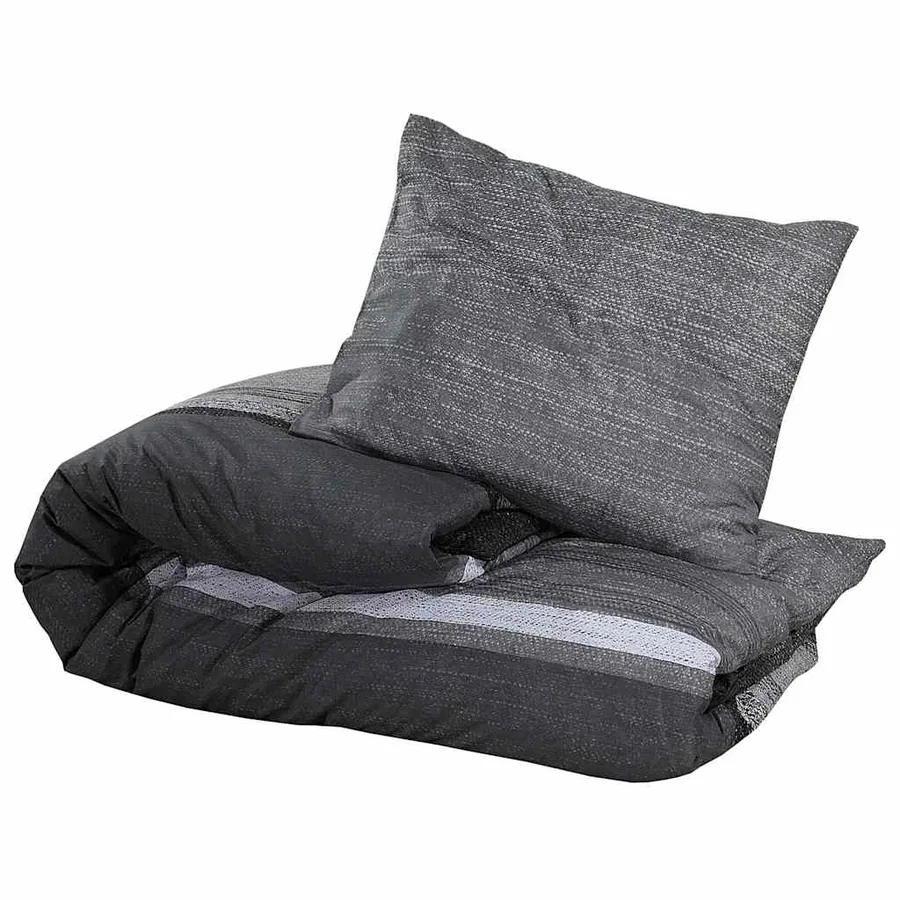 Ensemble de housse de couette gris foncé 220x240 cm Coton - 3