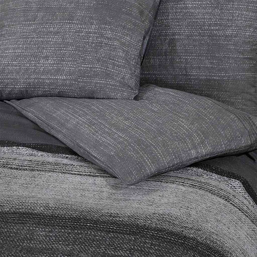 Ensemble de housse de couette gris foncé 220x240 cm Coton - 5