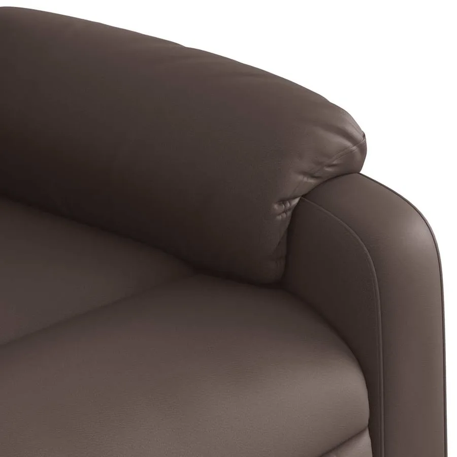 Fauteuil inclinable électrique marron similicuir - 12