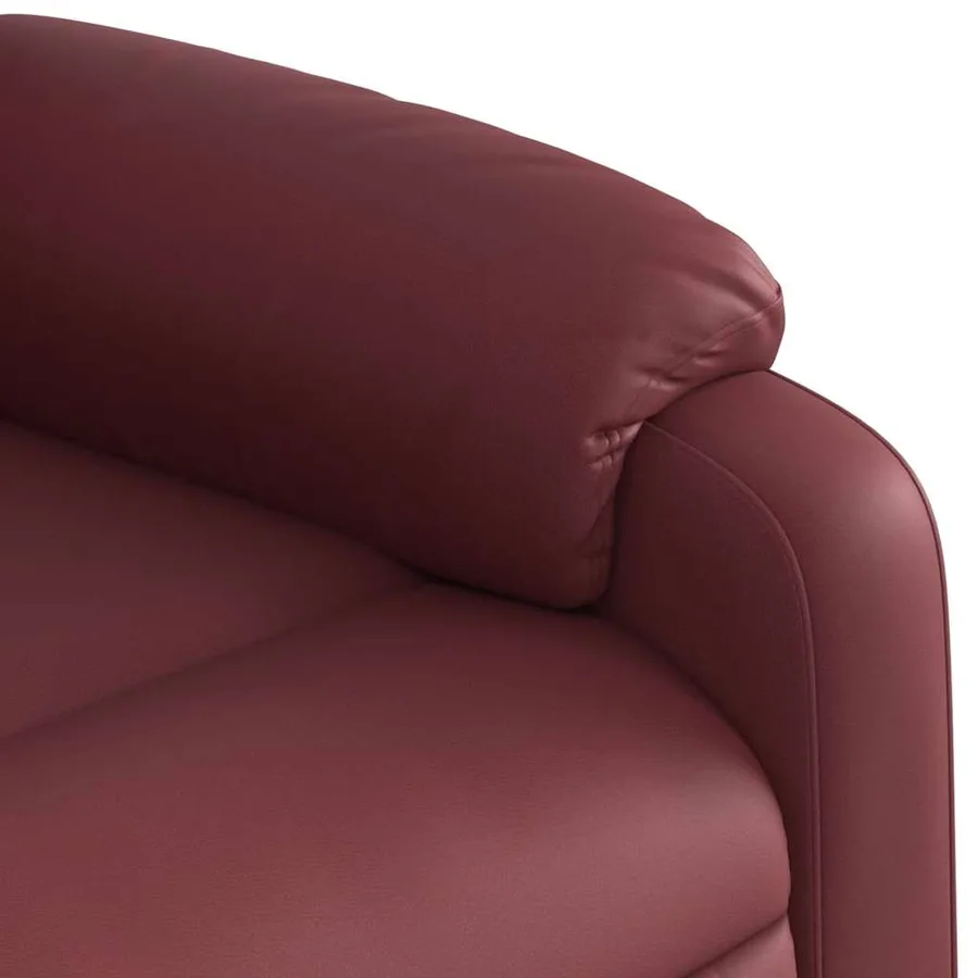 Fauteuil inclinable Rouge bordeaux Similicuir - 11