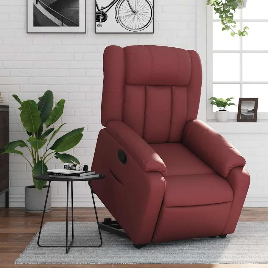 Fauteuil inclinable Rouge bordeaux Similicuir - 15