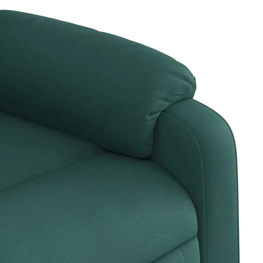 Fauteuil inclinable de massage électrique Vert foncé Tissu - 12