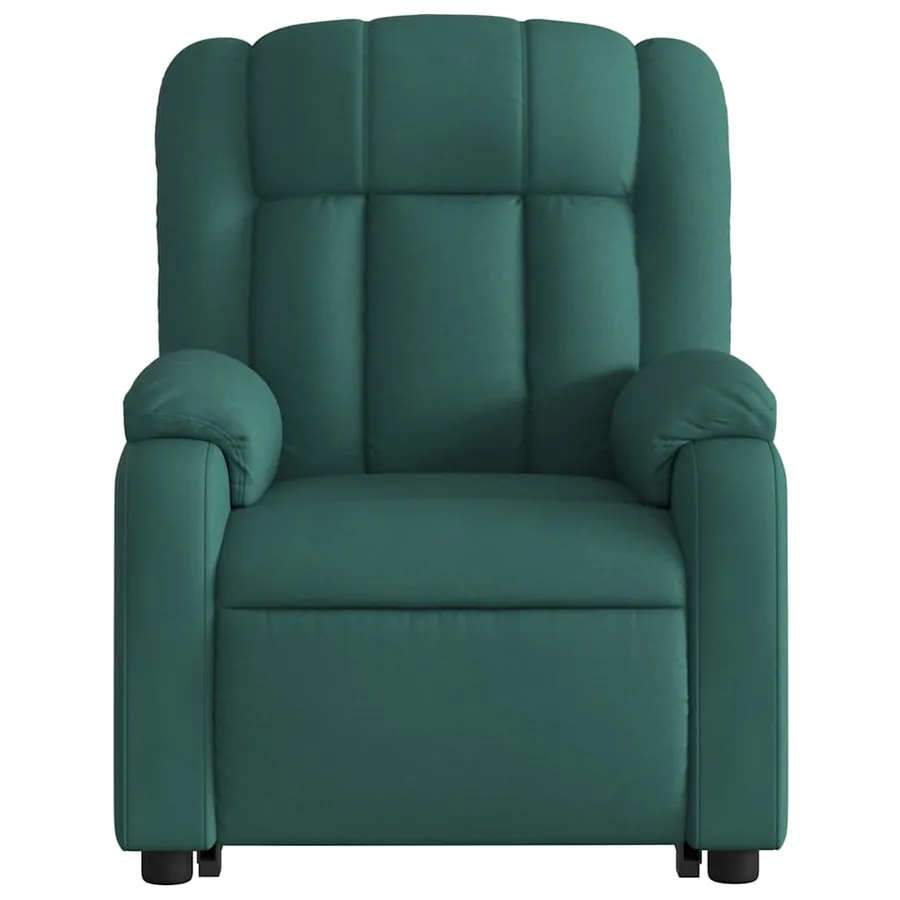 Fauteuil inclinable de massage électrique Vert foncé Tissu - 9