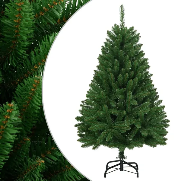 Sapin de Noël artificiel à charnières avec support vert 150 cm