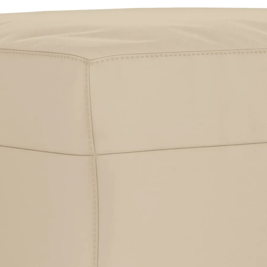 Ensemble de canapés 3 pcs avec coussins Crème Tissu microfibre - 8
