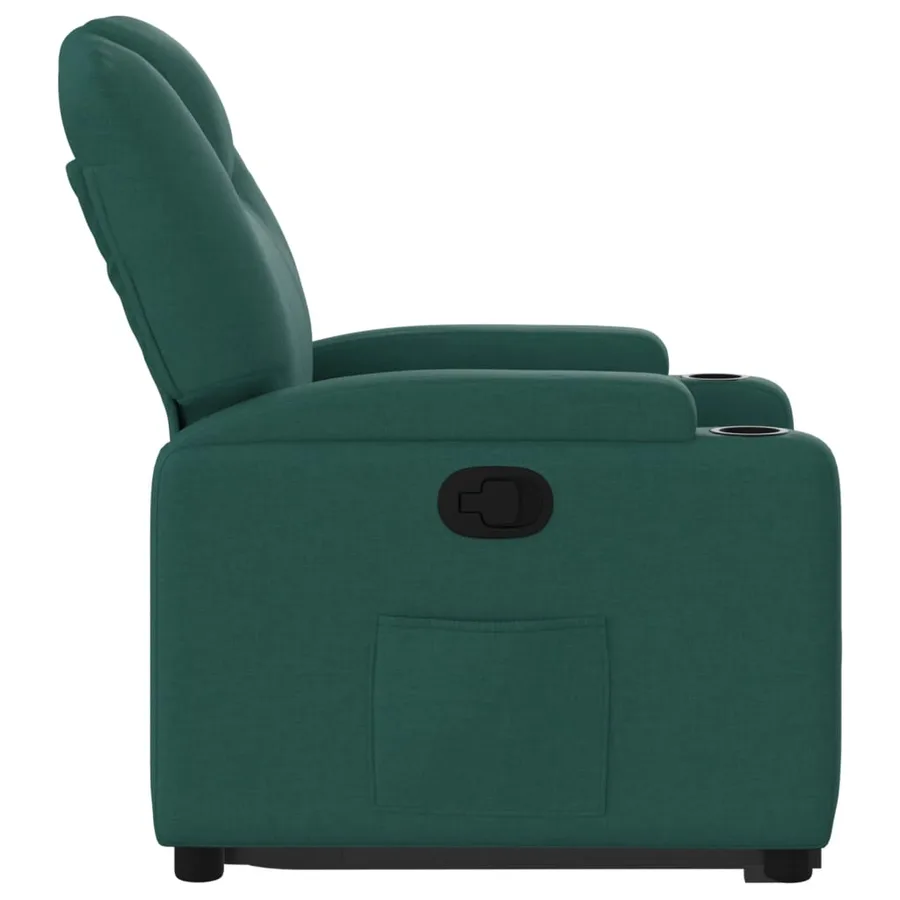 Fauteuil inclinable vert foncé tissu - 10