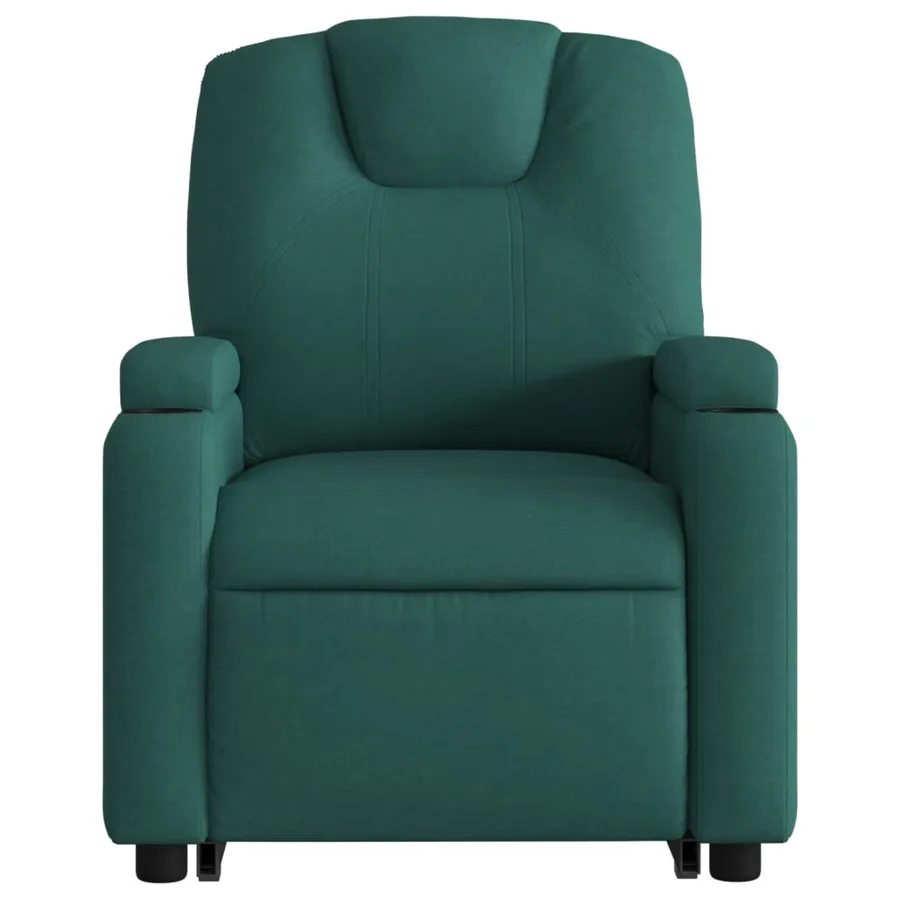Fauteuil inclinable vert foncé tissu - 9