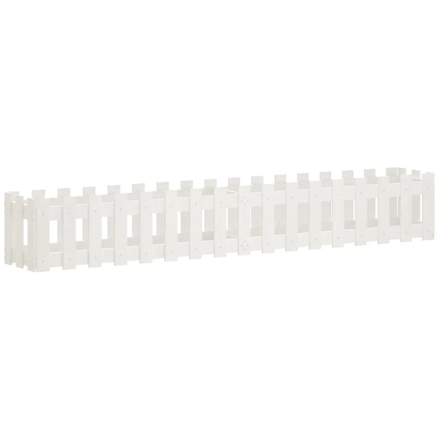 Lit surélevé de jardin design de clôture 200x30x30cm pin massif - 2