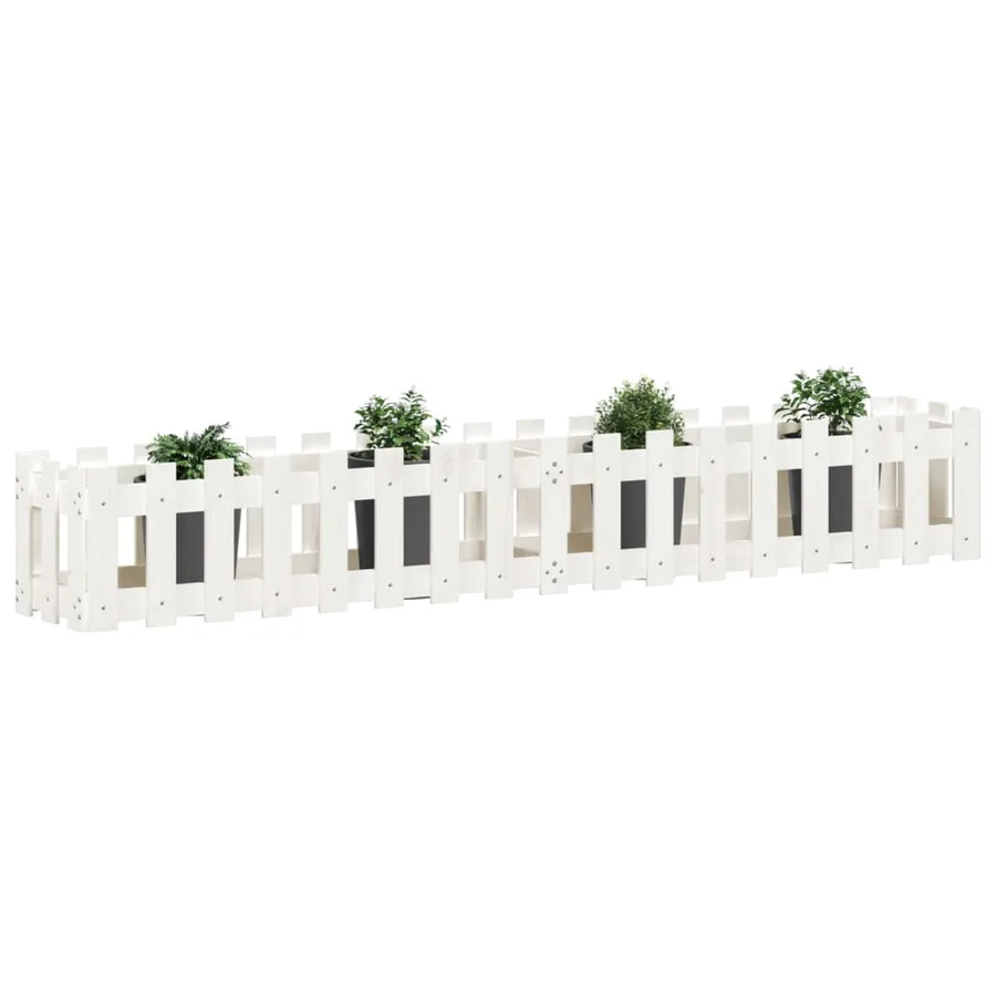 Lit surélevé de jardin design de clôture 200x30x30cm pin massif - 3