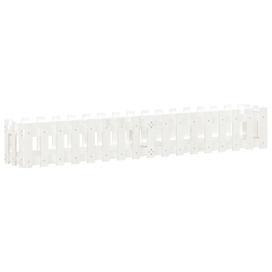Lit surélevé de jardin design de clôture 200x30x30cm pin massif - 4
