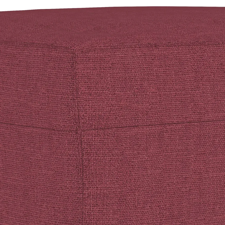 Ensemble de canapés 3 pcs avec coussins Rouge bordeaux Tissu - 6