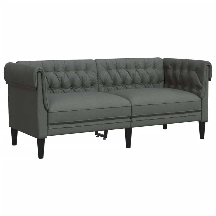 Ensemble de canapés 3 pcs gris foncé tissu - 5