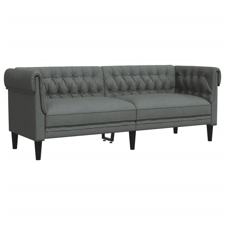 Ensemble de canapés 3 pcs gris foncé tissu - 6