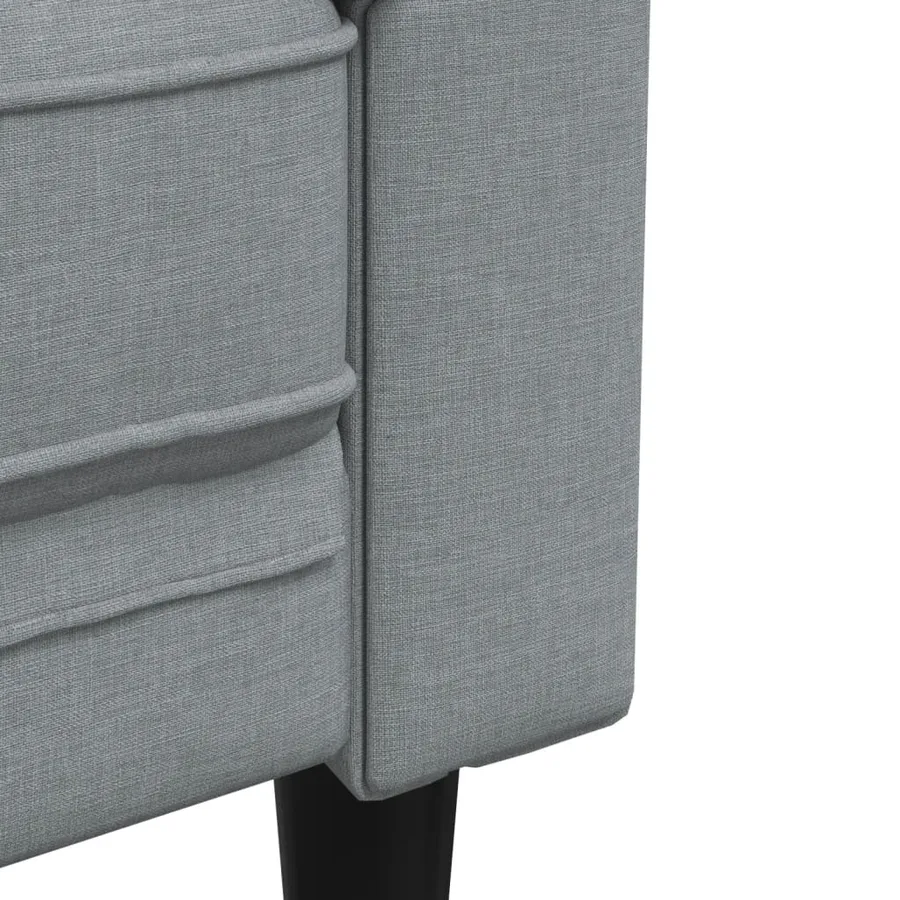 Ensemble de canapés 2 pcs gris clair tissu - 6