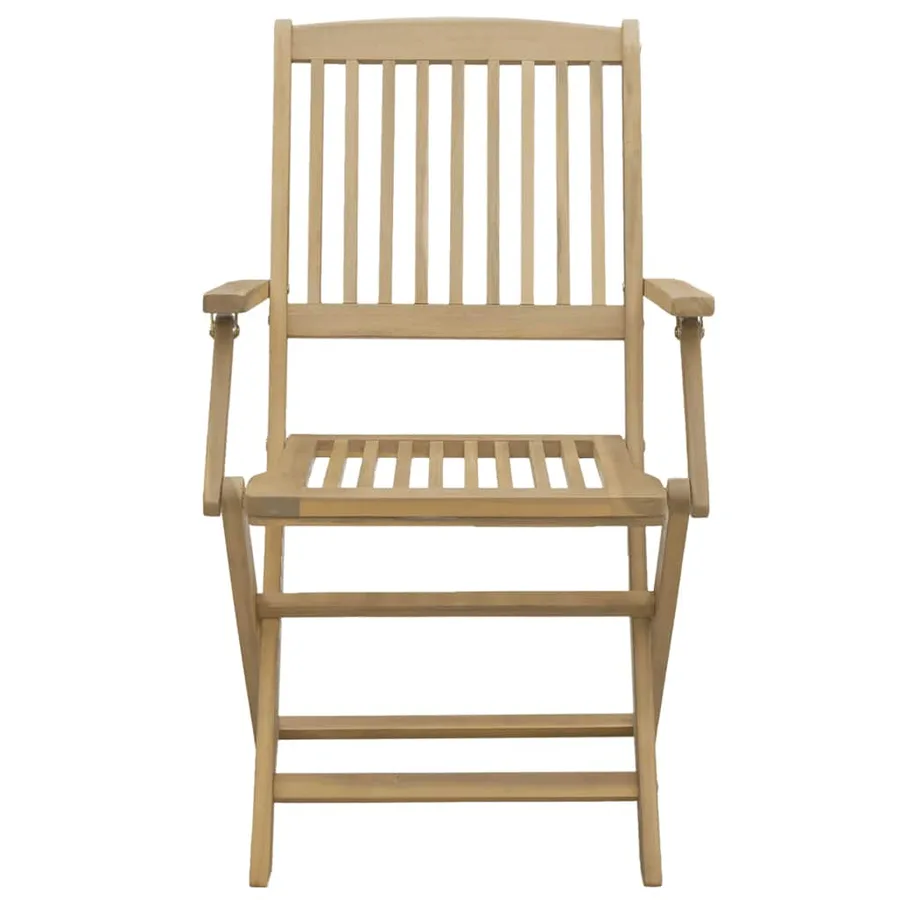 Chaises pliables de jardin lot de 4 bois massif d'acacia - 5