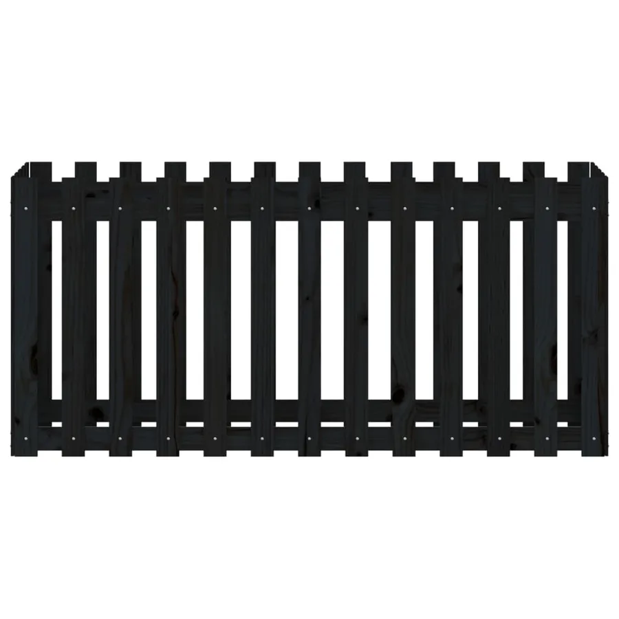 Lit surélevé de jardin design de clôture 150x50x70cm pin massif - 5