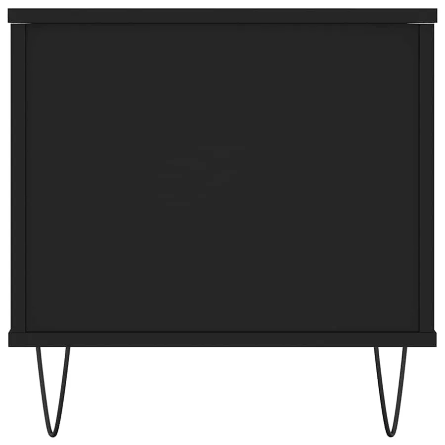 Table basse Noir 90x44,5x45 cm Bois d'ingénierie - 7